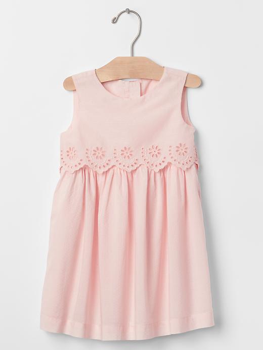 Gap Eyelet Two Tier Dress - Pink Cameo