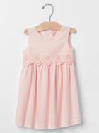 Gap Eyelet Two Tier Dress - Pink Cameo