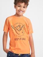Gap Graphic Short Sleeve Rashguard - Jos Orange