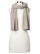 Gap Women Cashmere Ribbed Knit Scarf - Oatmeal Heather