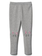 Gap Animal Knee Soft Terry Leggings - Grey Heather