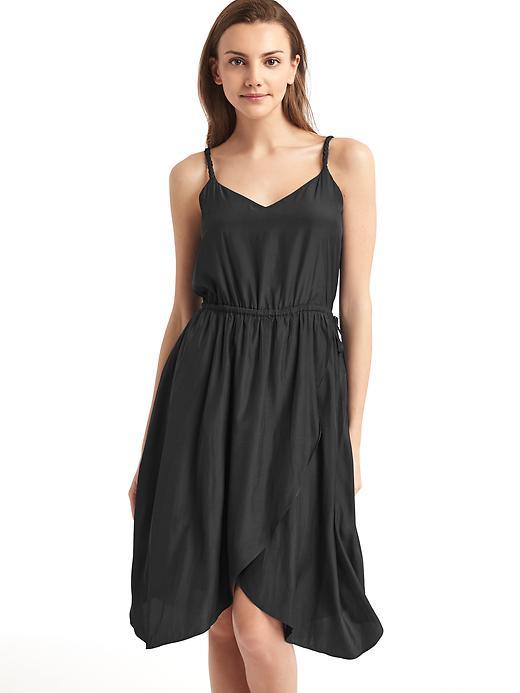 Gap Women V Neck Cami Swing Dress - True Black