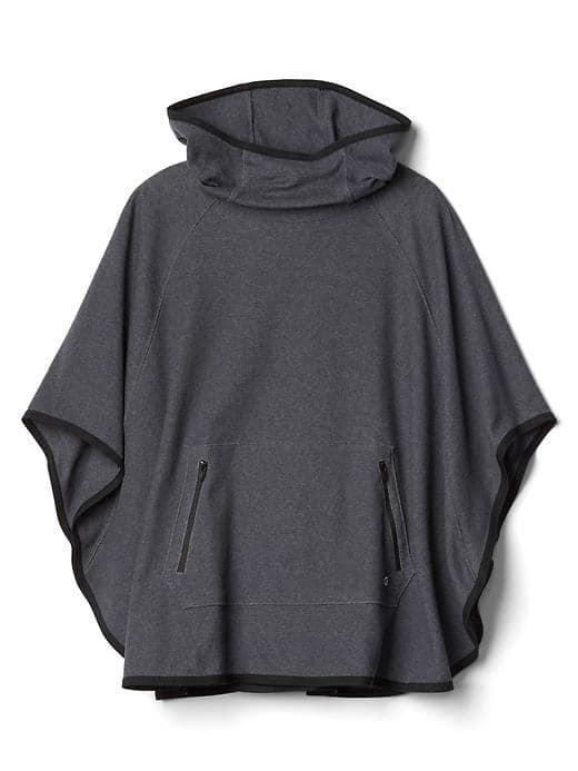 Gap Women Fit Hooded Poncho - Charcoal Gray