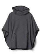 Gap Women Fit Hooded Poncho - Charcoal Gray