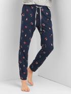 Gap Men Double Face Lounge Pants - Lumber Jack Navy