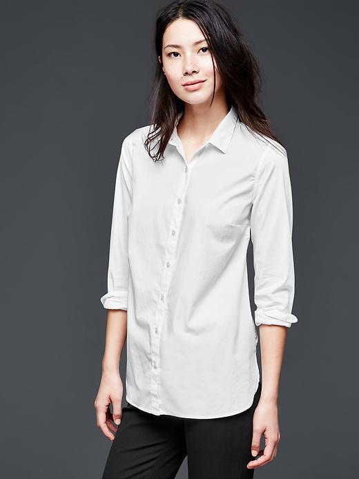 Gap Women Tailored Poplin Shirt - White