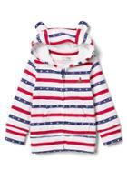 Gap Americana Slub Bear Zip Hoodie - New Off White