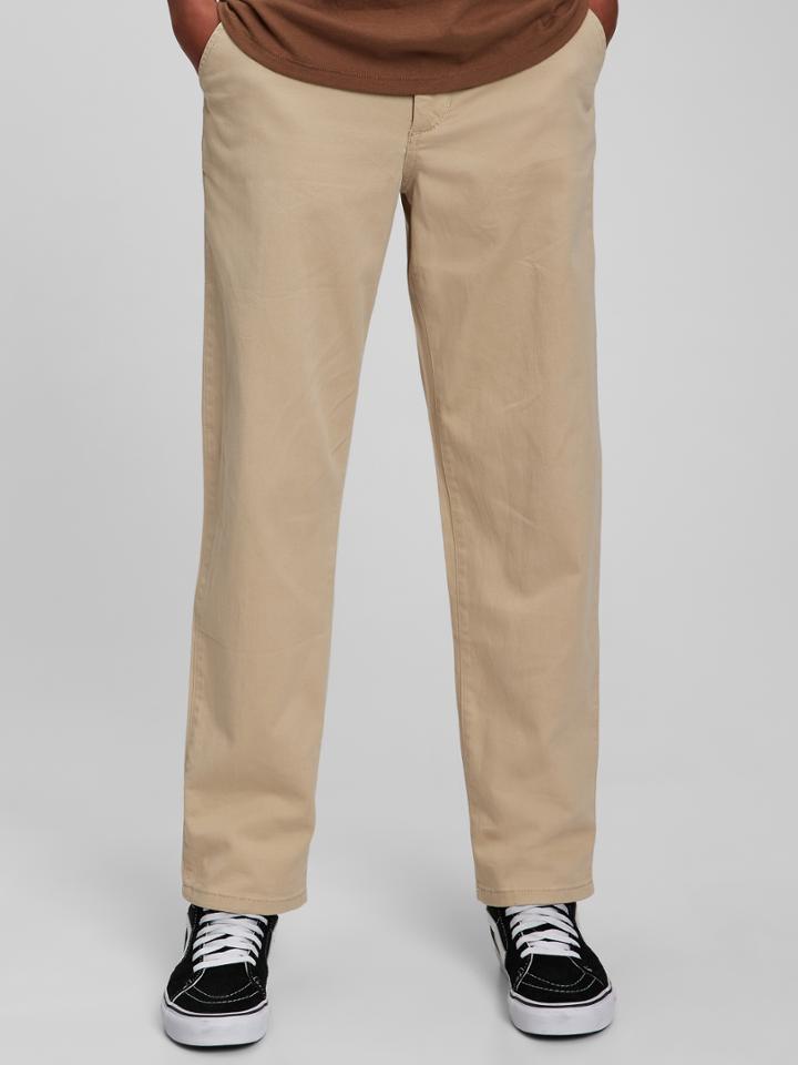 Teen Loose Fit Khakis With Washwell
