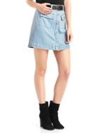 Gap Women The Archive Re Issue Patch Pocket Denim Skirt - Light Indigo