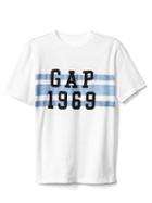 Gap Women Logo Chest Stripe Tee - New Off White 2