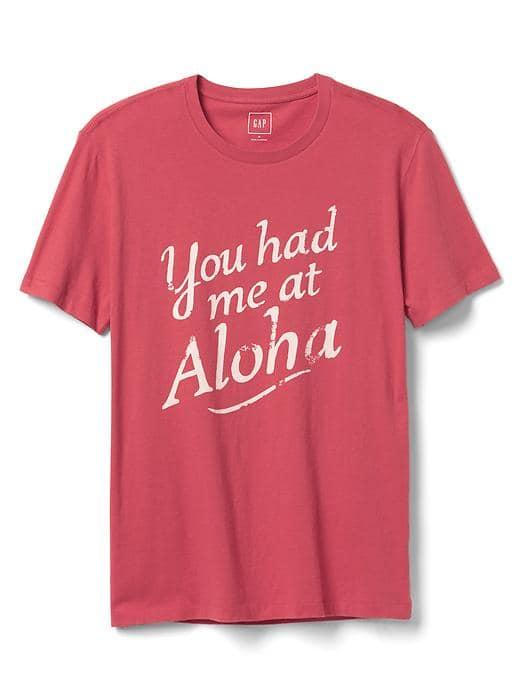 Gap Men Short Sleeve Graphic Tee - Had Me At Aloha