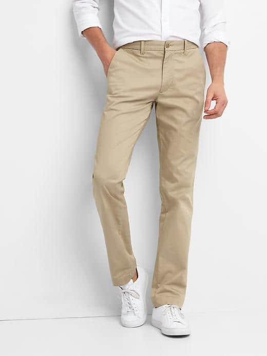 Gap Men Lightweight Slim Khaki - Iconic Khaki