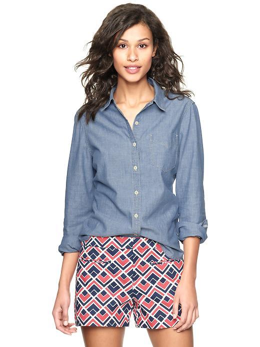 Gap 1969 Chambray Boyfriend Shirt