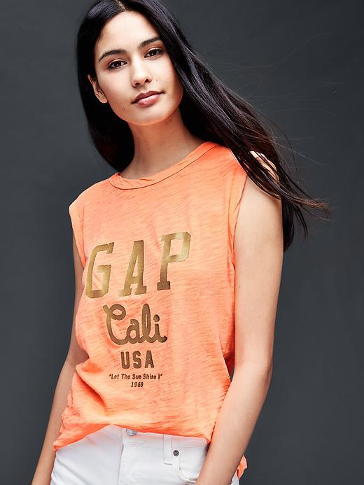 Gap Women Cali Usa Logo Tank - Jos Orange