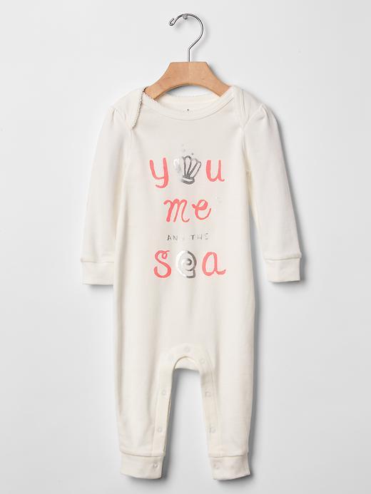 Gap Embellished Seashell One Piece - White