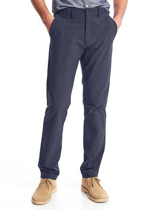Gap Men Performance Slim Fit Khakis - True Indigo