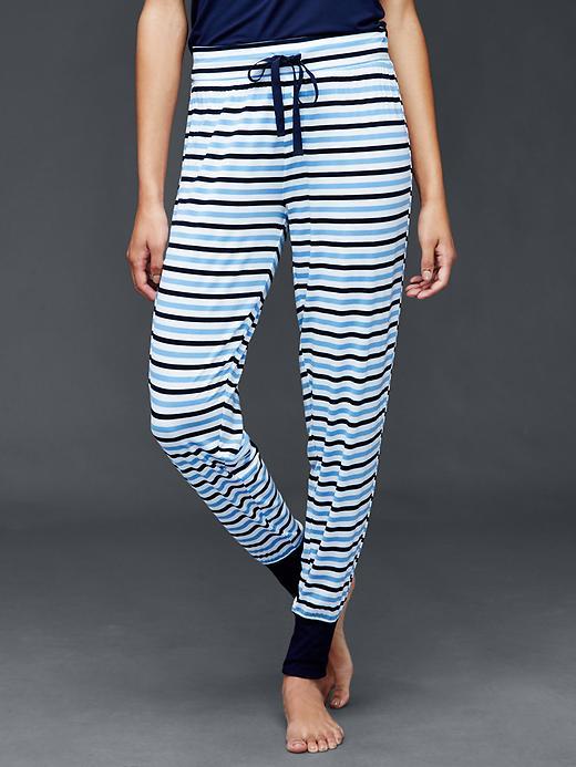 Gap Women Modal Mix And Match Joggers - Blue Stripe