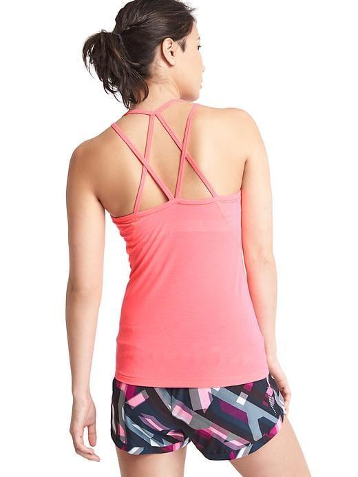 Gap Women Gapfit Breathe Strappy Shelf Tank - Sassy Pink