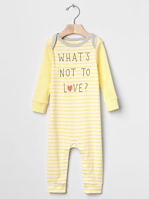 Gap Love Striped One Piece. - Lemon Drop Yellow