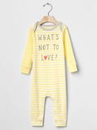 Gap Love Striped One Piece. - Lemon Drop Yellow