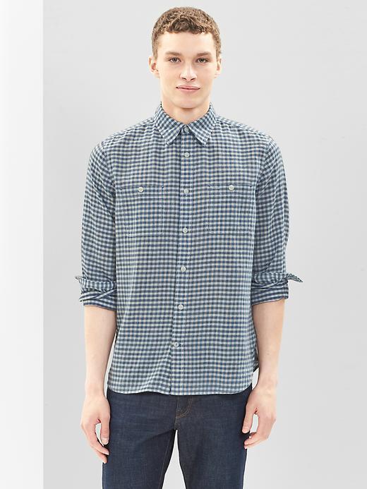 Gap Lightweight Twill Worker Shirt - Blue