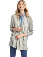 Gap Women Soft Open Front Cardigan - Space Dye Grey Marl