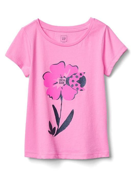 Gap Embellished Graphic Short Sleeve Tee - Ladybug