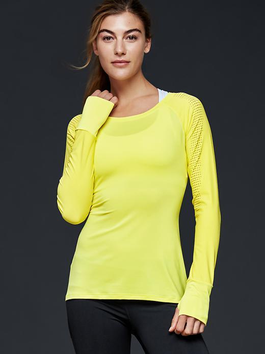 Gap Gapfit Mesh Back Shirt - Aurora Yellow