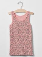 Gap Ribbed Lace Tank - Creamy Coral