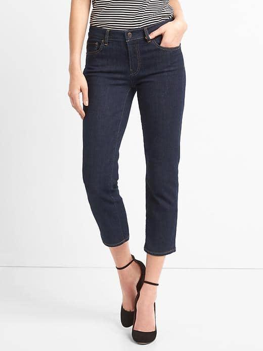 Gap Mid Rise Slim Crop Jeans - Rinsed Denim