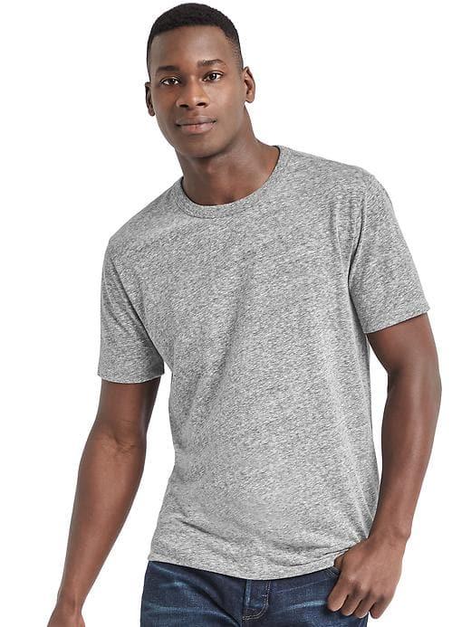 Gap Men Slub Jersey Crewneck Tee - New Heather Grey