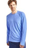 Gap Men Gapfit Breathe Long Sleeve Crew T Shirt - Moore Blue