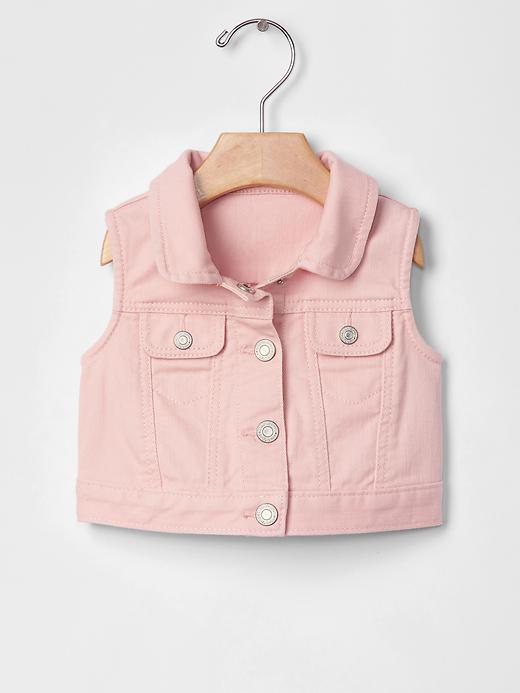 Gap 1969 Denim Vest - Pink Cameo