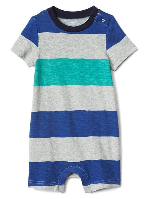 Gap Stripe Slub Shorty One Piece - Gray