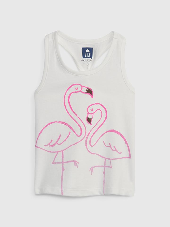 Toddler 100% Organic Cotton Mix And Match Twist-back Tank Top