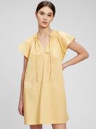 Printed Tie-front Flutter Sleeve Mini Dress