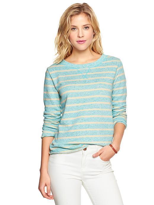 Gap Marled Stripe Sweatshirt - White Stripe
