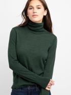 Gap Women Merino Wool Turtleneck - Olive