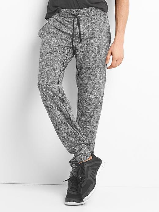 Gap Women Brushed Tech Jersey Joggers - Black Heather