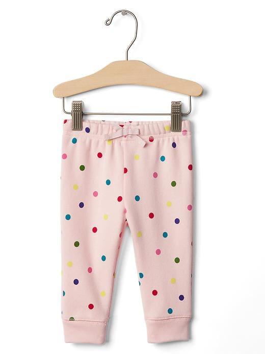 Gap Bright Dots Terry Pants - Pink Cameo