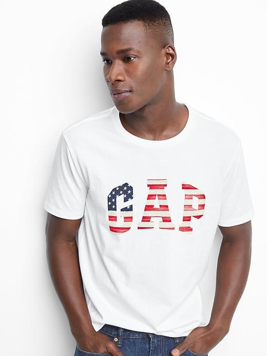 Gap Men Americana Logo Tee - White