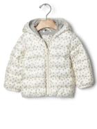 Gap Coldcontrol Max Print Quilted Jacket - Ivory Frost