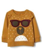Gap Cool Bear Crew Pullover - Yellow