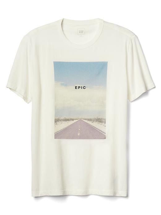 Gap Men Epic Open Road Graphic Tee - New Off White