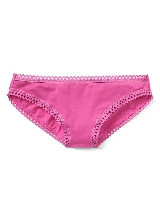 Gap Women Crochet Trim Bikini - Happy Pink