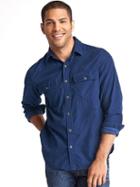 Gap Men Cord Pocket Shirt - Pangea Blue