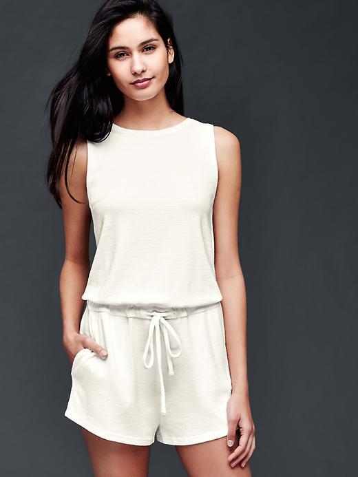 Gap Women Scoop Back Tie Romper - New Off White