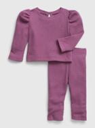 Baby Waffle-knit Two-piece Outfit Set