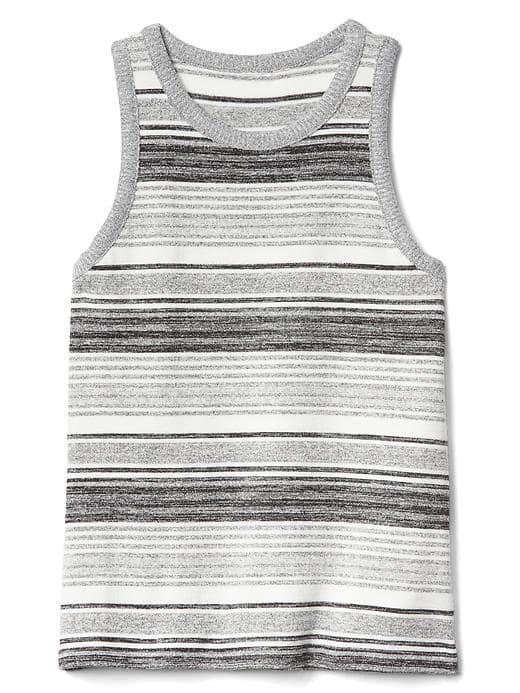 Gap Women Softspun Stripe Sweater Tank - Black Stripe