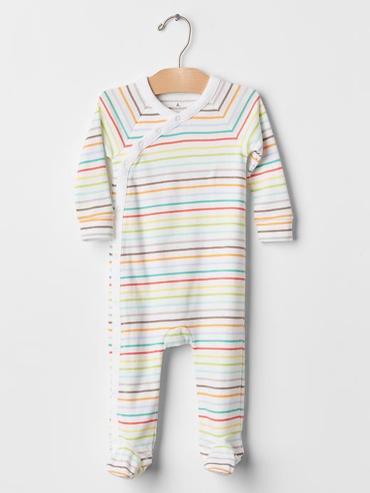 Gap Rainbow Stripe Footed One Piece - Multi Stripe